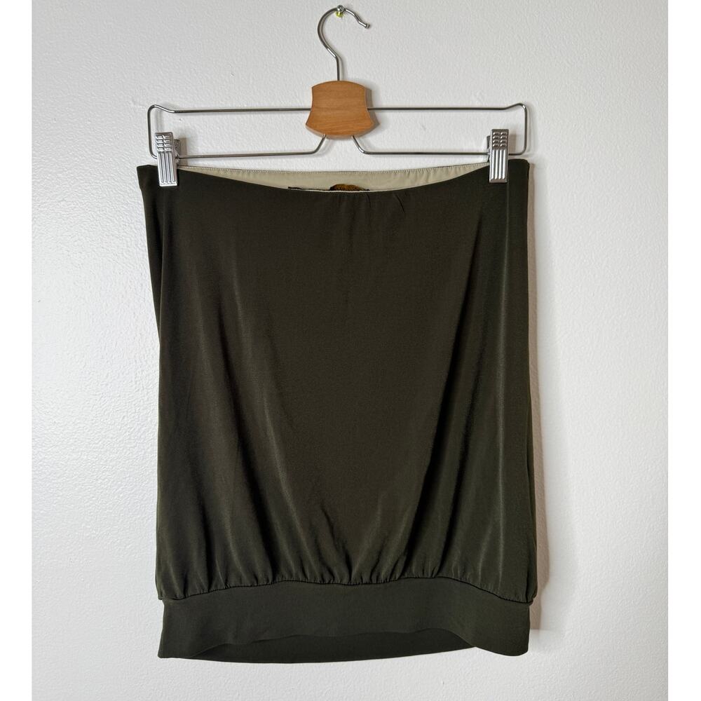 Outback Red Small Brown/Green Floral Jersey Strapless Tube Top Blouse - Picture 4 of 7